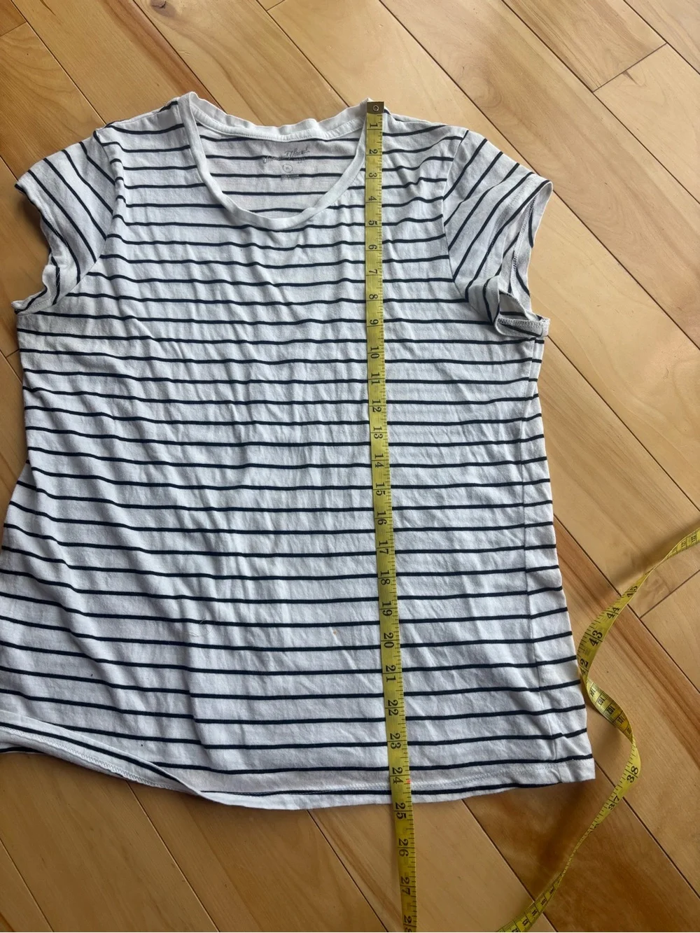Classic White and Black Striped Women’s Tee